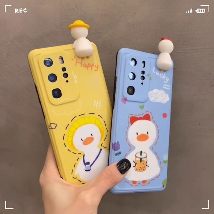 小黄鸭 小蓝鸭 配一脸 华为手机壳