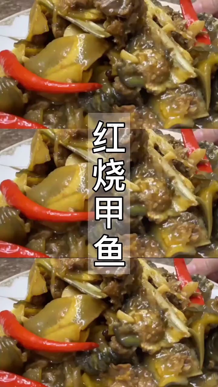 #自制美食#红烧甲鱼的家常做法,肉质鲜嫩不腥,在家也能做出饭店的味道