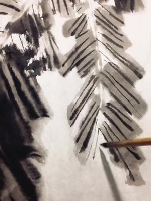 写意芭蕉小鸡#画画