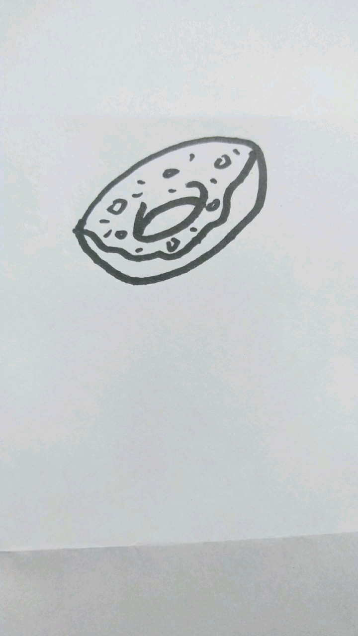 简笔画一个甜甜圈