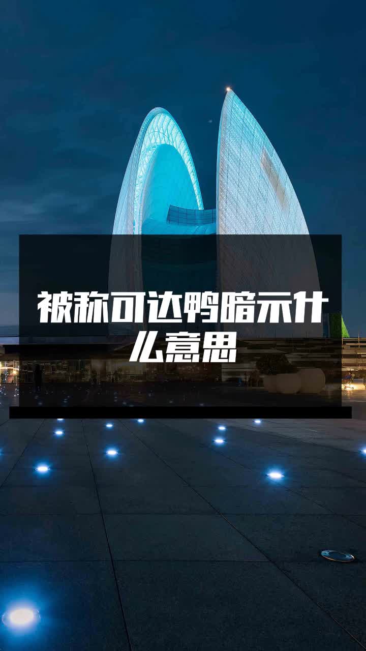 被称可达鸭暗示什么意思