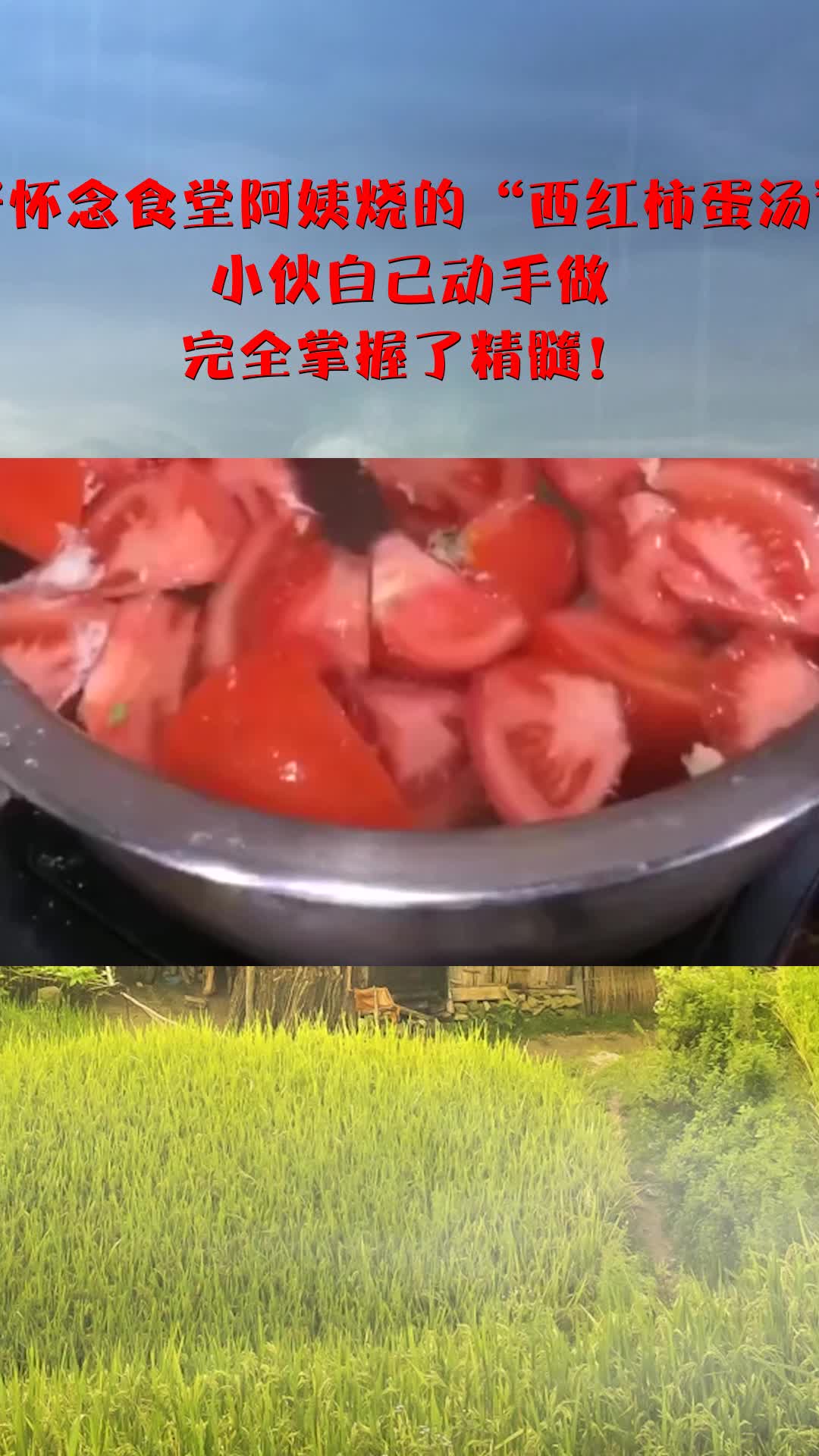 好怀念食堂阿姨烧的“西红柿蛋汤”,小伙自己动手做,完全掌握了精髓!