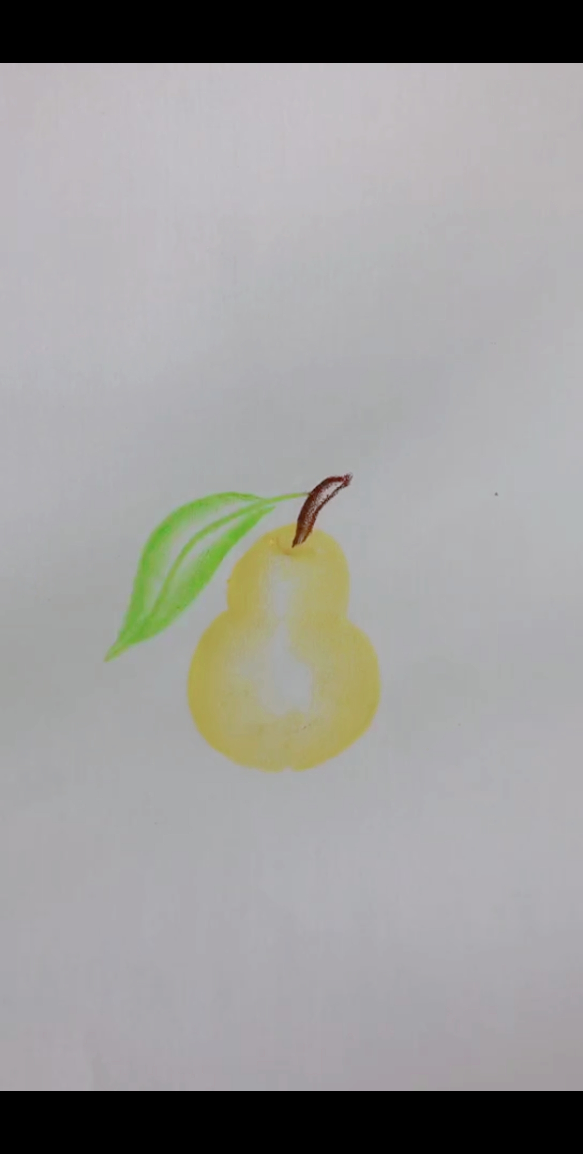 #儿童画#油画棒画梨子