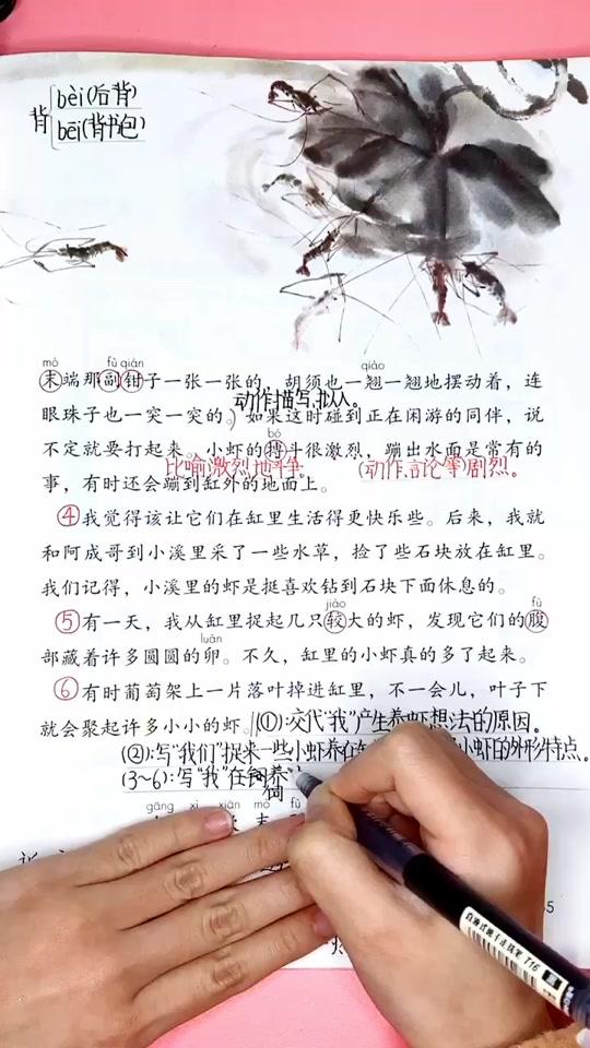 #三年级 第15课《小虾》#课堂笔记 可以让孩子向优秀的人学习,但是不要拿孩子跟他们做比较