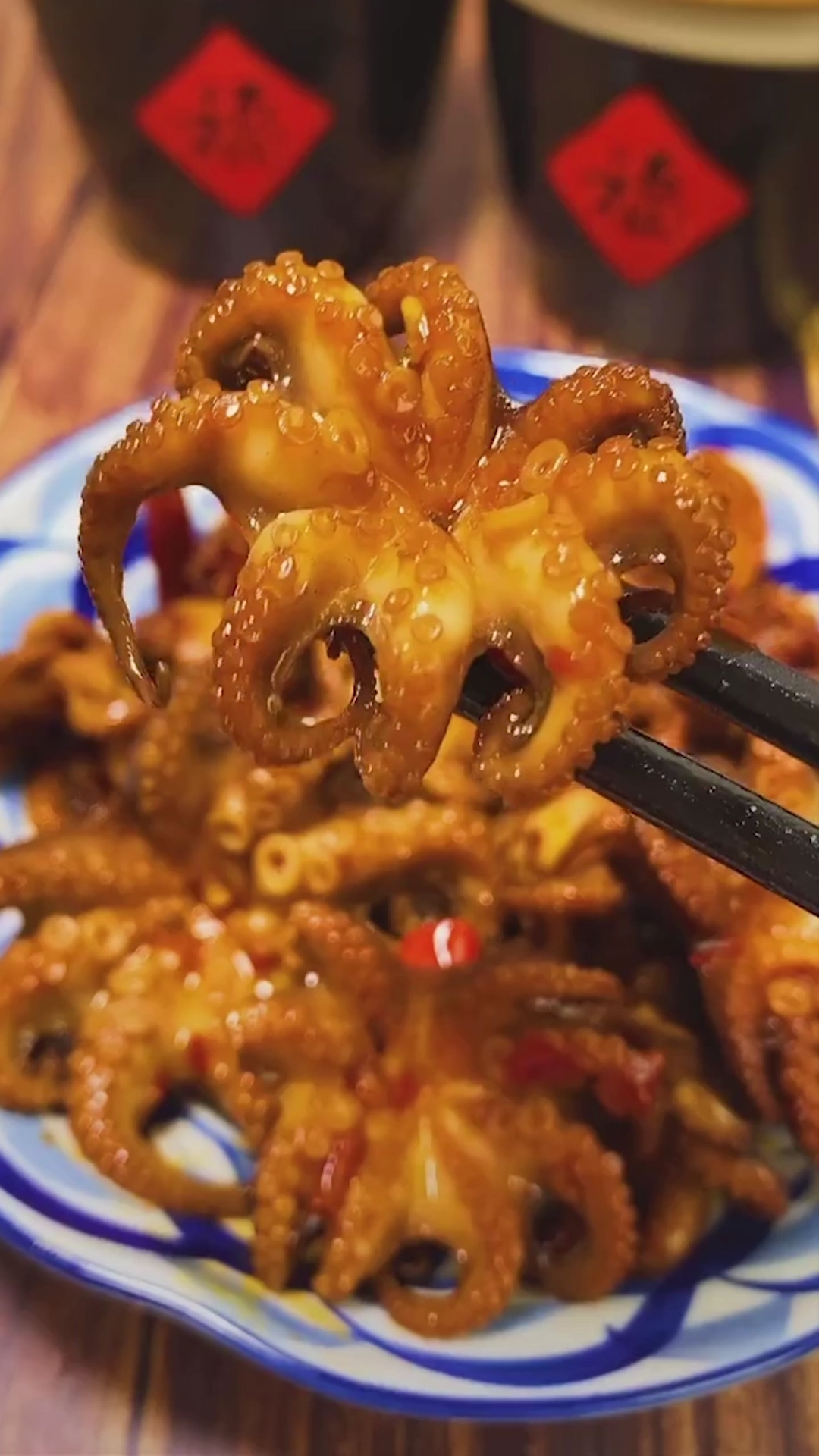 家宴菜香辣八爪鱼,寓意八方进财