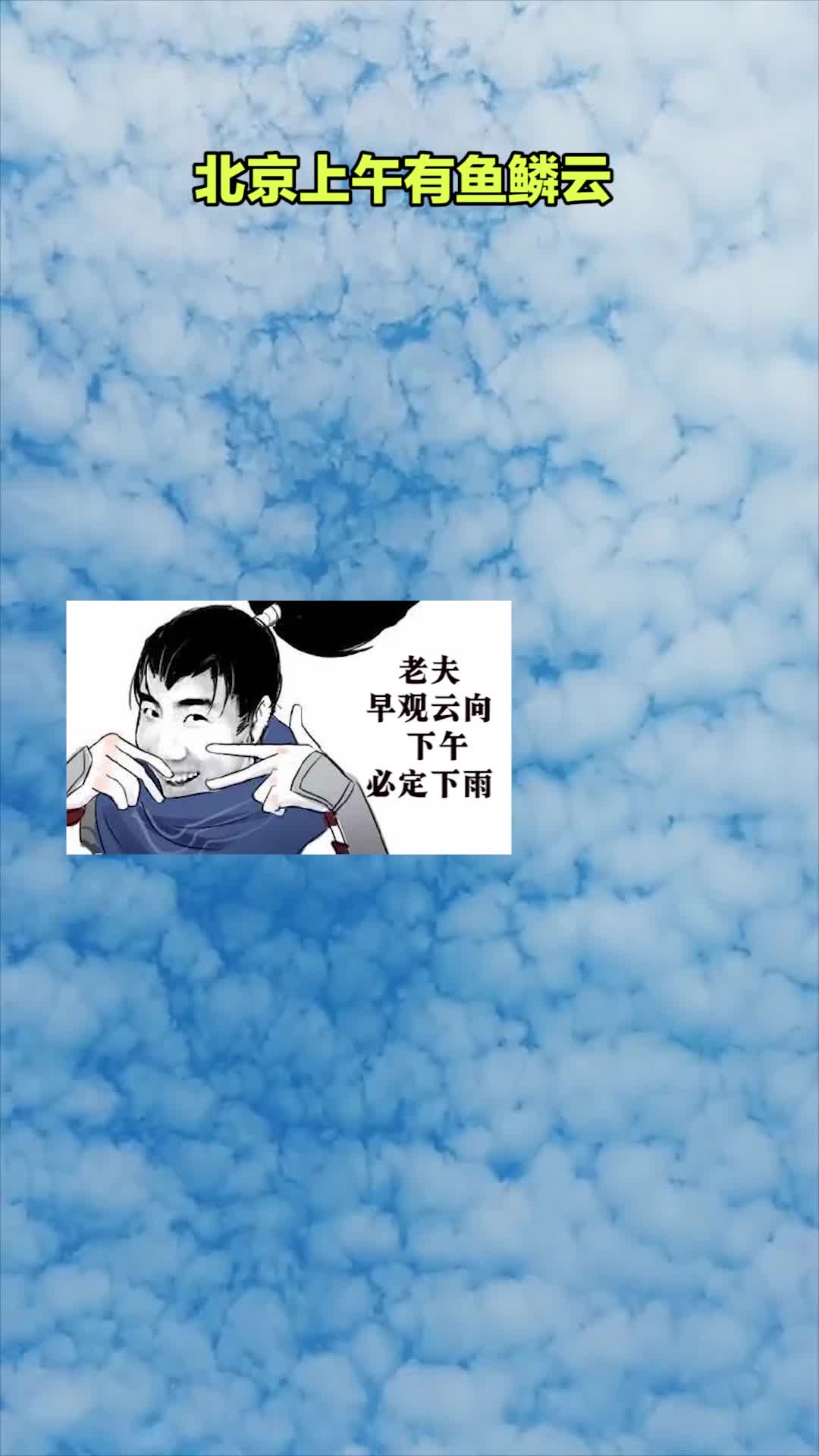 北京上午有鱼鳞云,下午立马雷雨!再也不看天气预报了