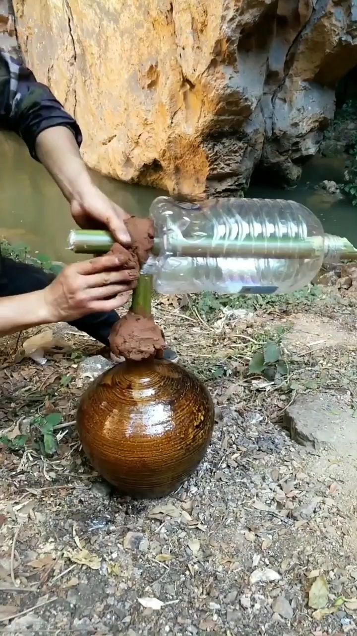 #美食#自制古老蒸馏器(2) 桑葚白兰地