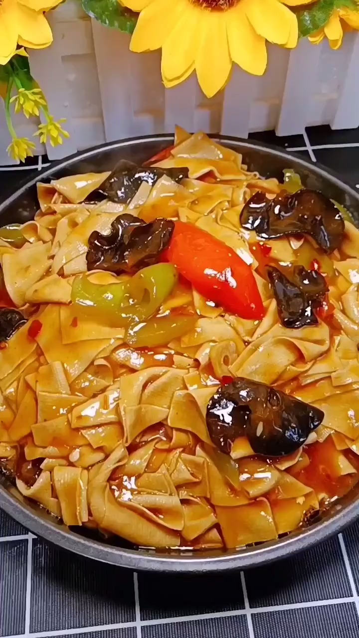 家常炖干豆腐木耳,好吃味道绝了