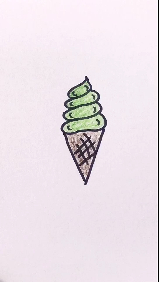 #简笔画#简单画冰淇淋