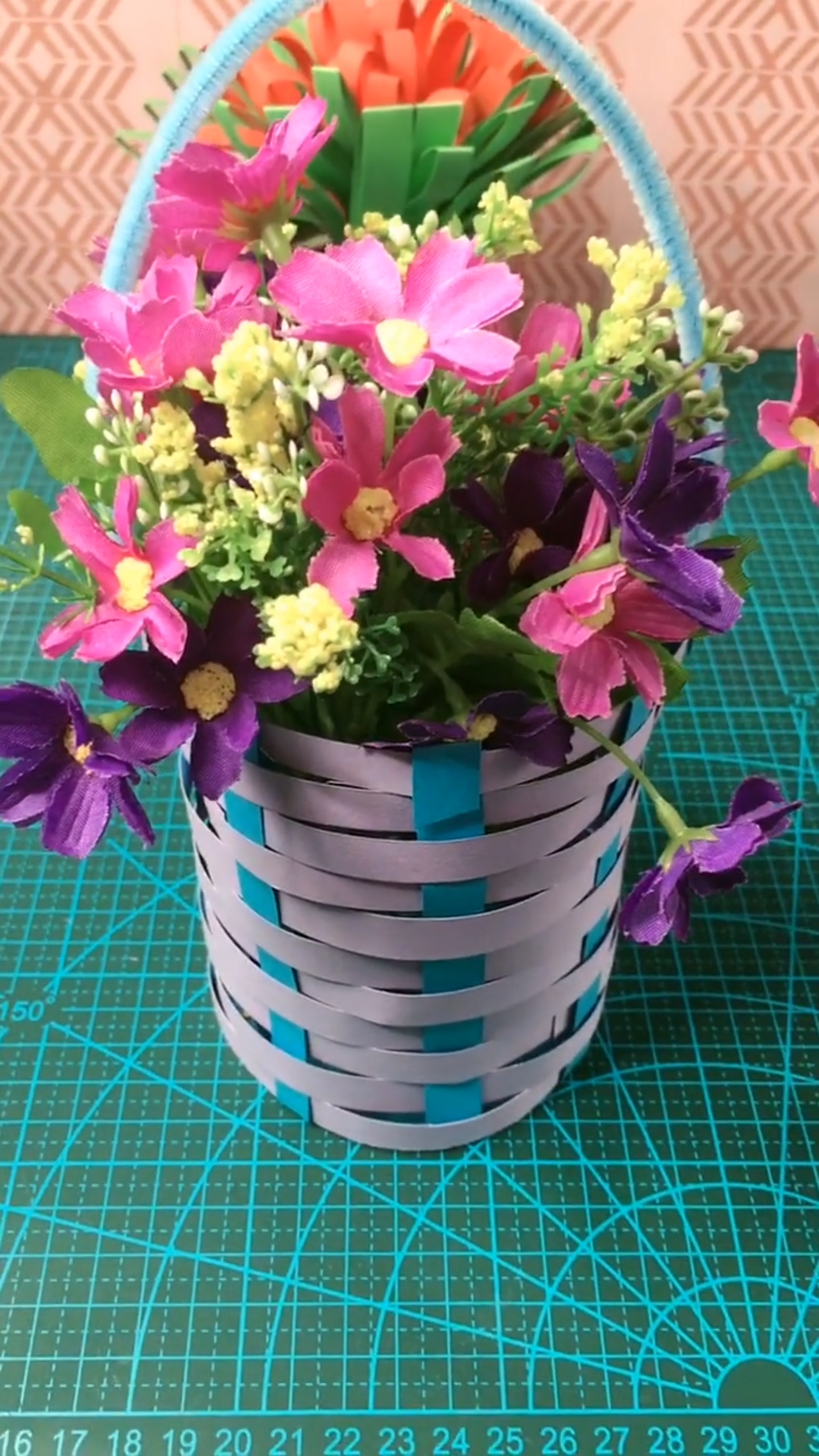 #手工制作#变变变花篮,变成一个大花篮,鲜花不愁没地方放啦