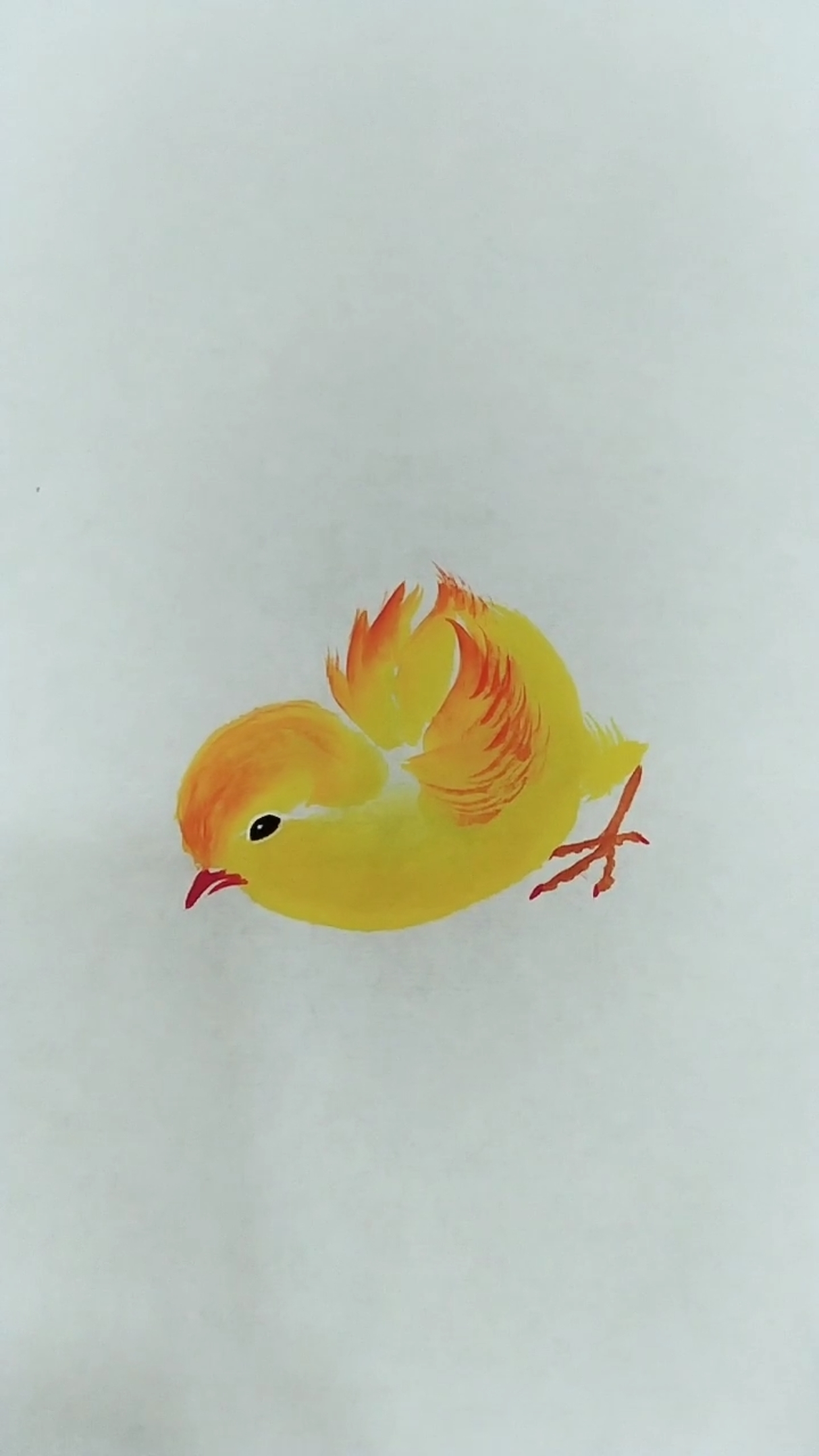 画一只小黄鸡,喜欢的朋友可以给个双击吗?谢谢啦!祝大家吉祥!