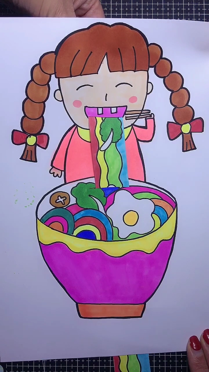 #创意简笔画#请她吃饭