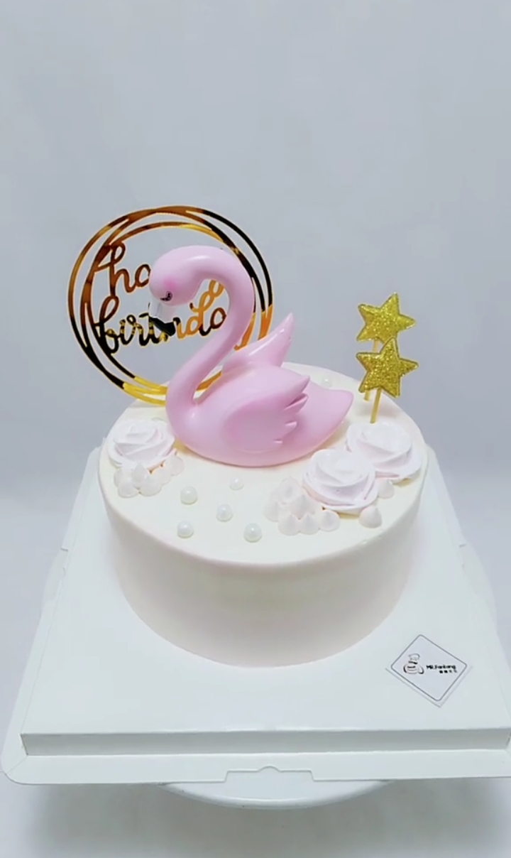 #生日蛋糕#火烈鸟奶油蛋糕