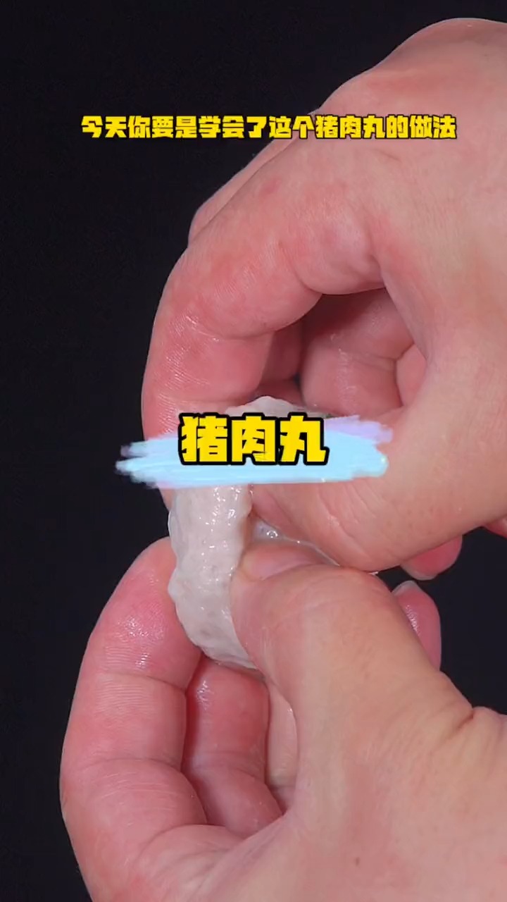 学会了这个猪肉丸的做法,再也不用去外面买冰冻的肉丸给孩们子吃了#美食