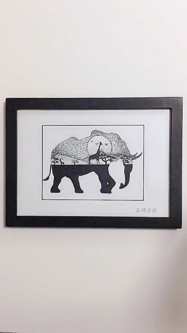 黑白装饰画