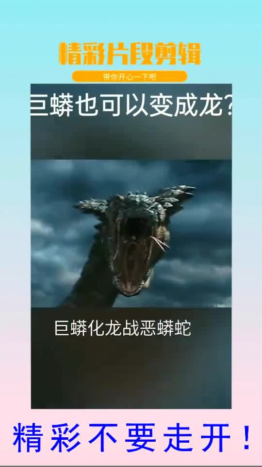 #好看电影#电影→_→龙之战!巨蟒化龙大战恶蟒蛇