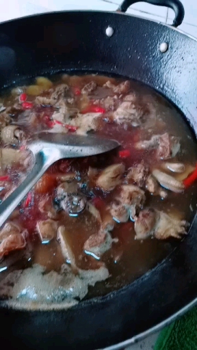 老姜炖土鸡,必须小火慢炖