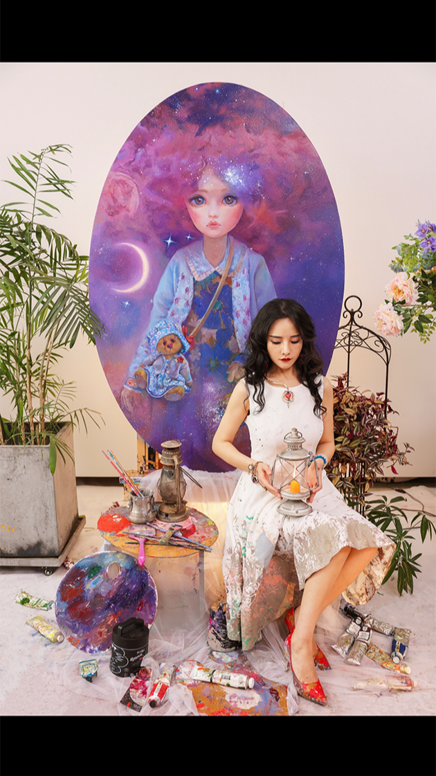 ##每天画一张画##回不去的童年，未完成的梦想，也许画画可以，画一幅小时候梦想的星空，满脸