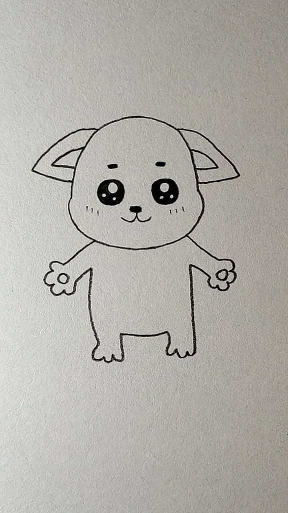 #简笔画#画胖嘟嘟的小狗