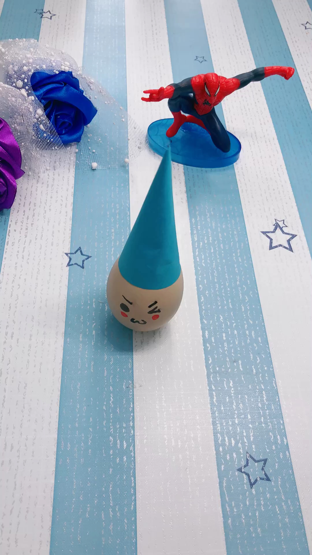 #手工制作#蛋壳做的不倒翁让孩子玩的太嗨了