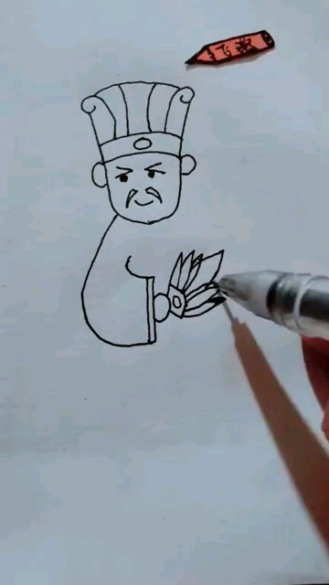 简笔画历史人物诸葛亮