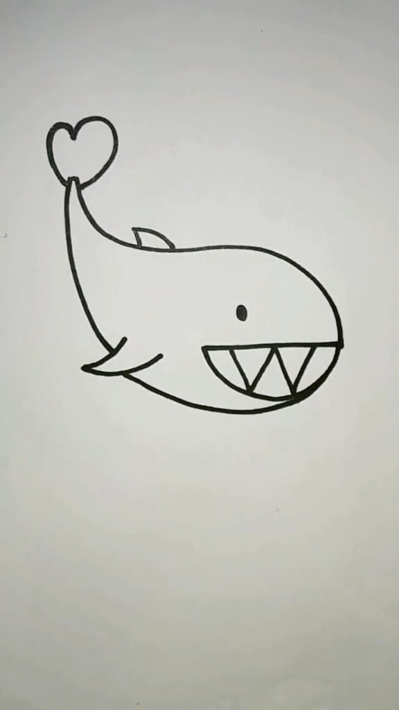 简笔画鲸鱼