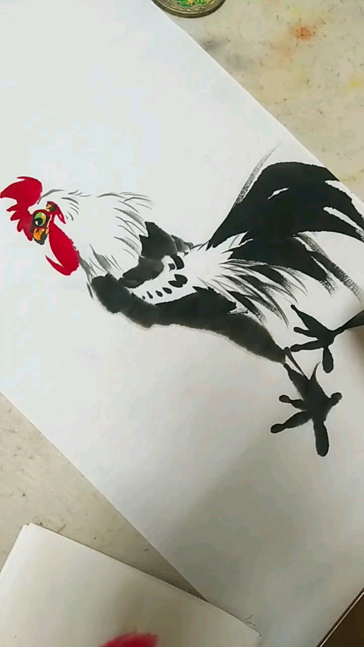 大公鸡画活了喔喔叫