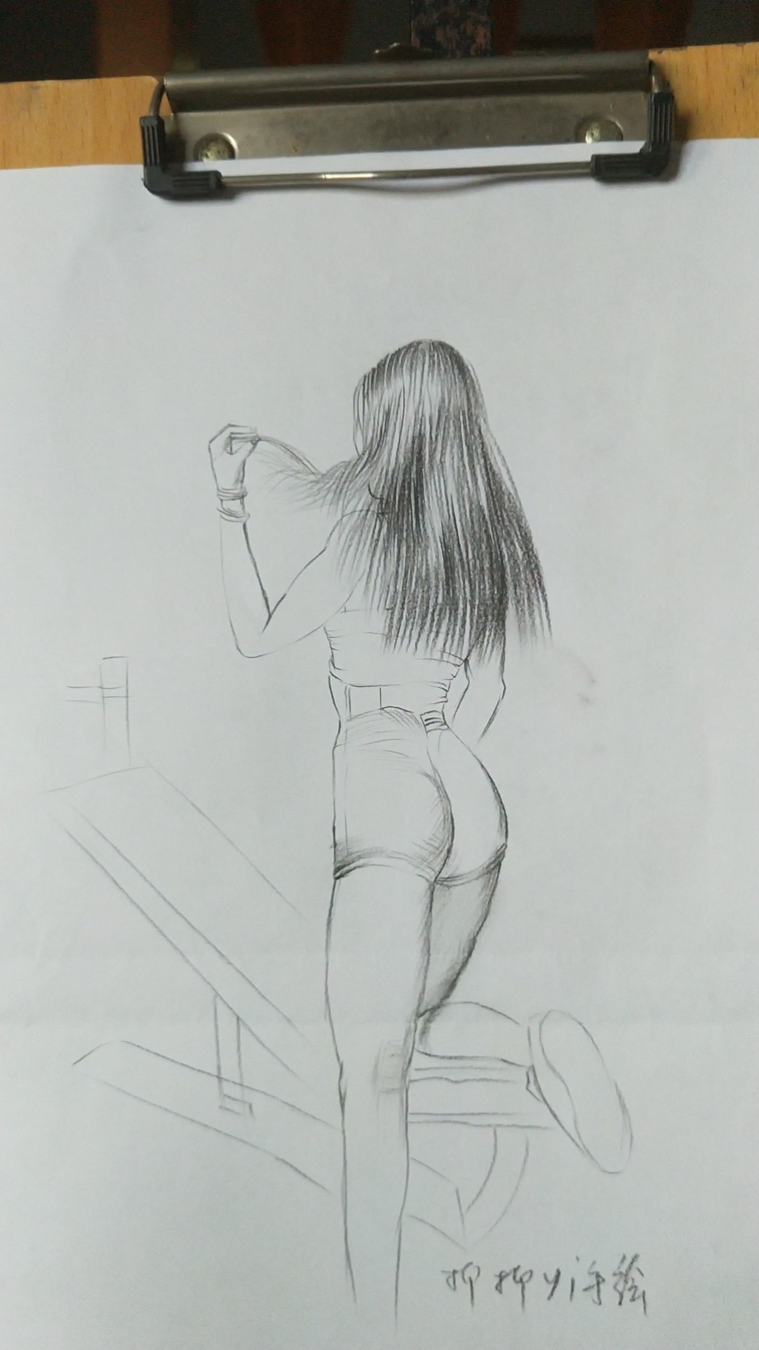 #素描绘画#教你画美女