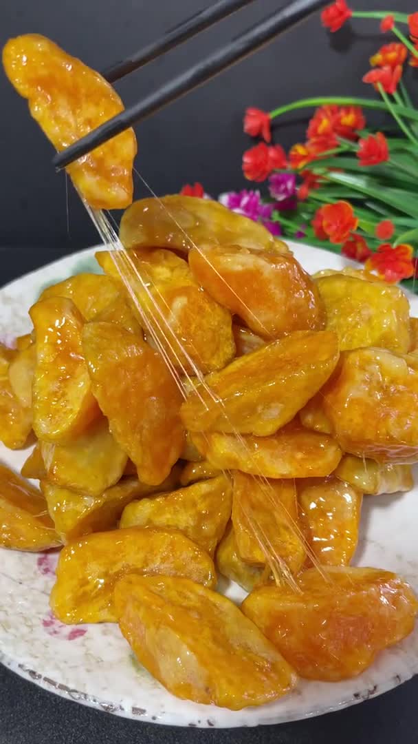 #我要上热门#拔丝地瓜这样做家常菜家乡美食我的乡村我的家
