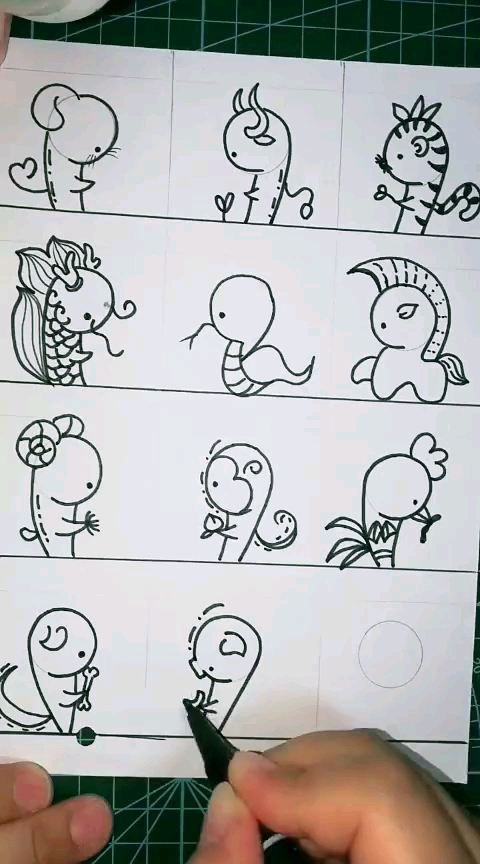 十二生肖下简笔画