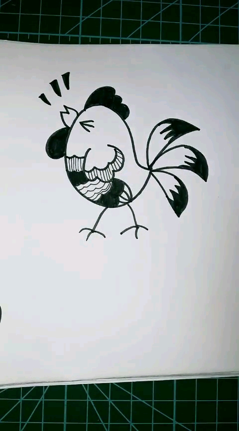 大公鸡简笔画