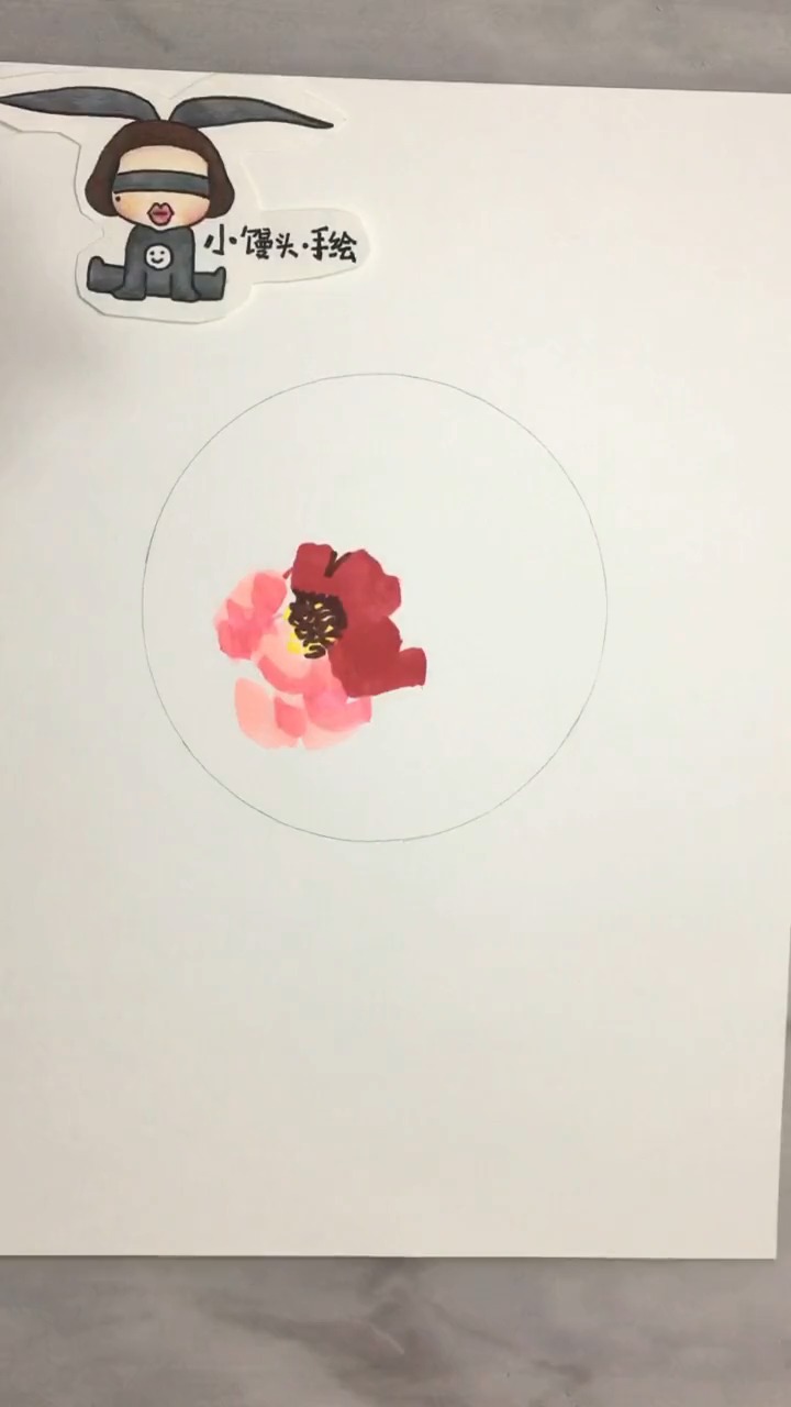 #手绘#国画,不用毛笔也可以画出国画效果