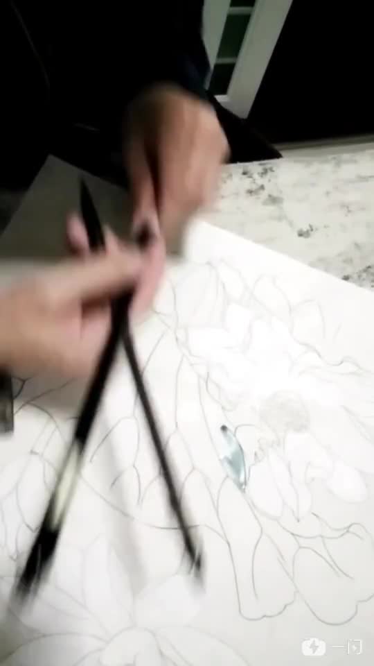 工笔荷花
