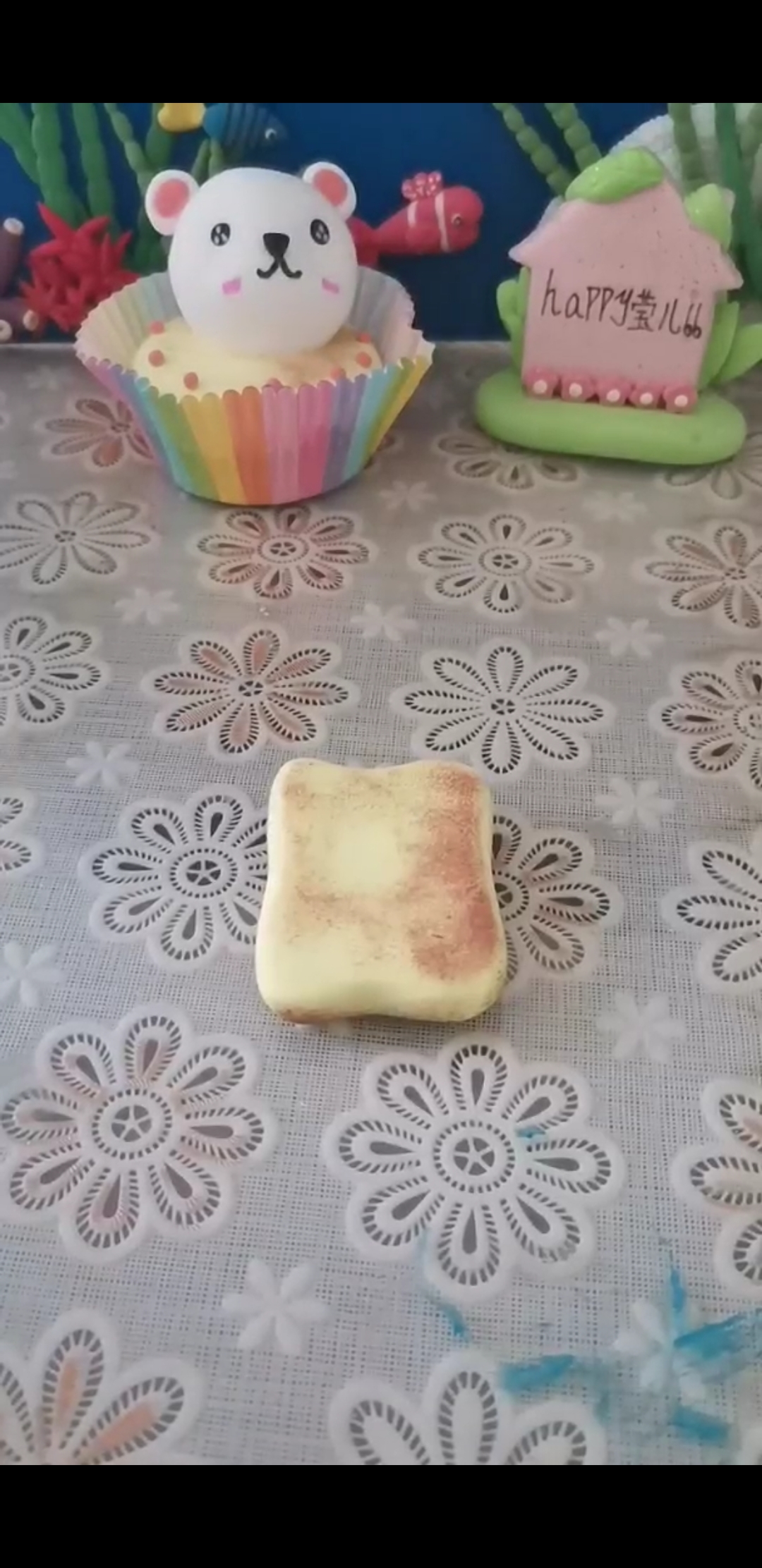 #手工制作#制作粘土鸡蛋土司