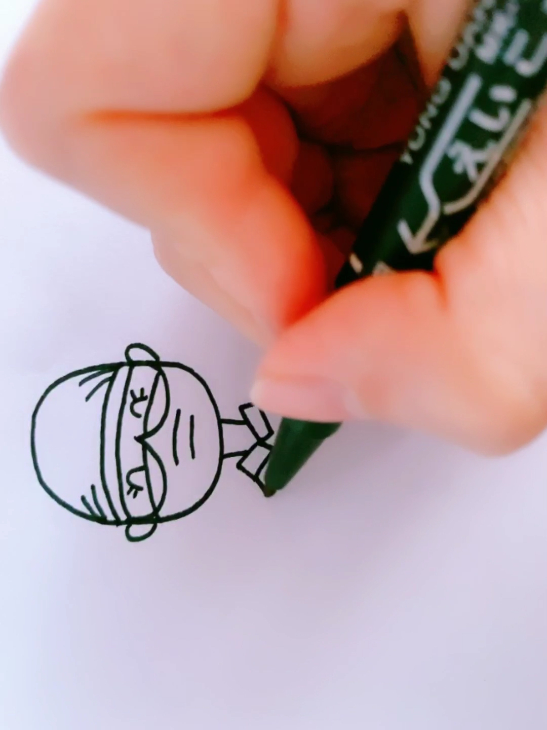 #隔离病毒不隔离爱#在一线的护士姐姐,也想要属于自己的简笔画形象～满足她