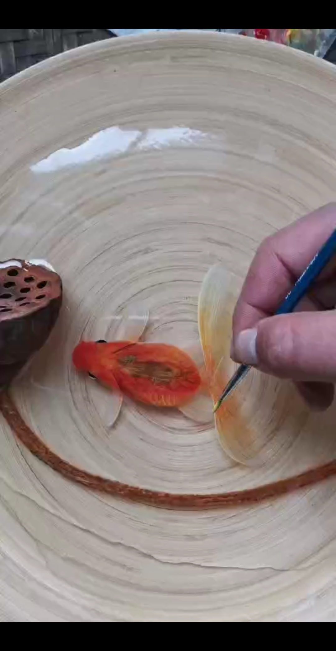 #树脂画#树脂画(金鱼)第三层绘制