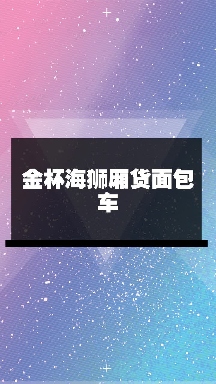 金杯海狮厢货面包车