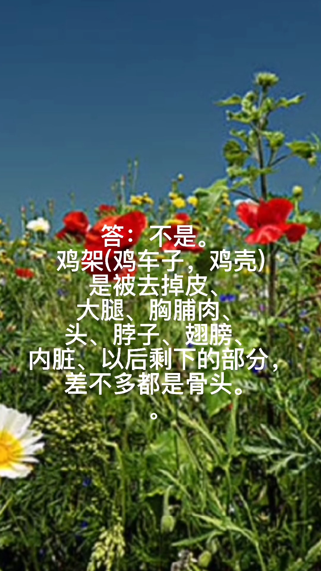 鸡架是鸡锁骨吗?