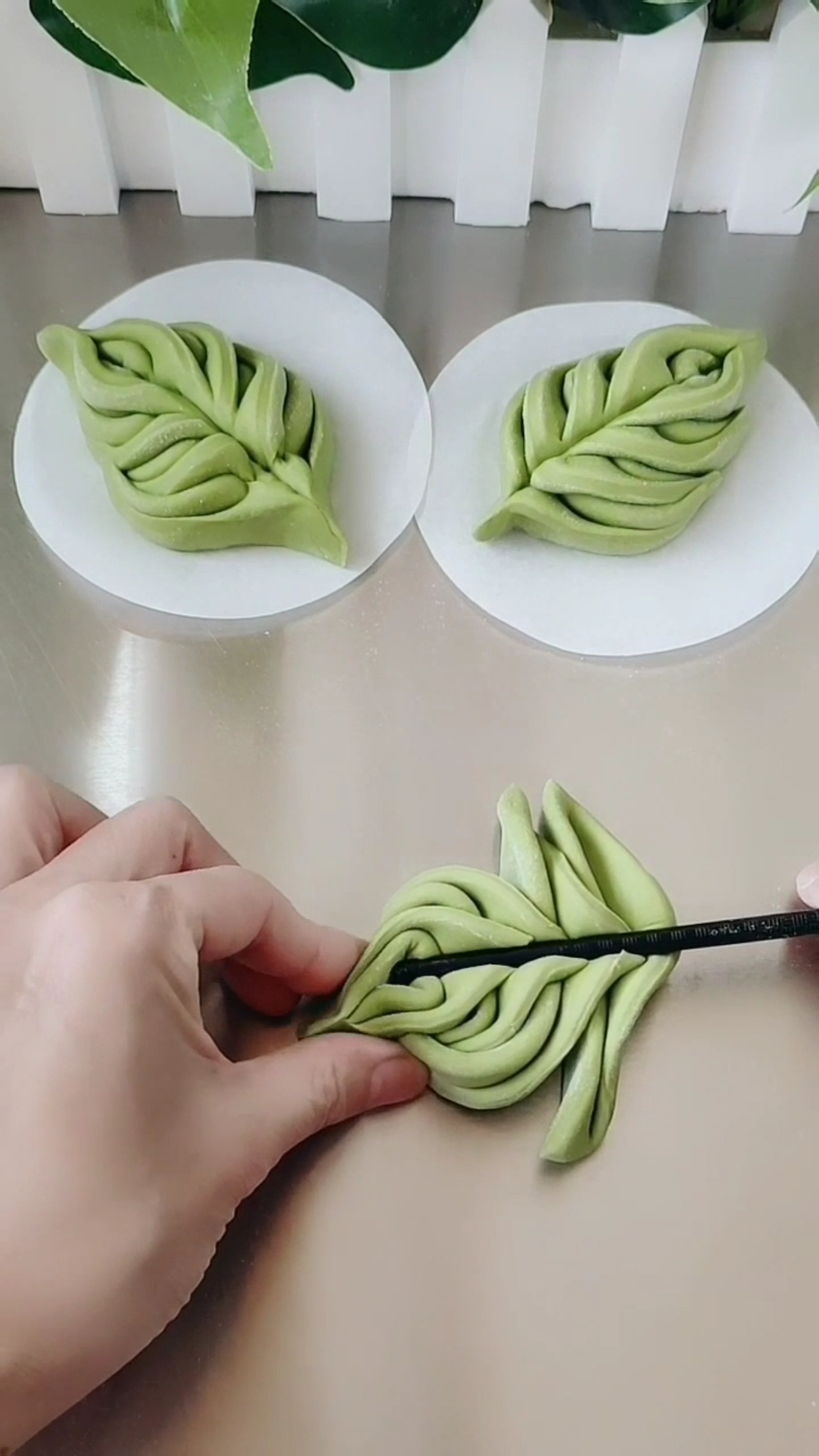 #花样面点#面食树叶花馍 