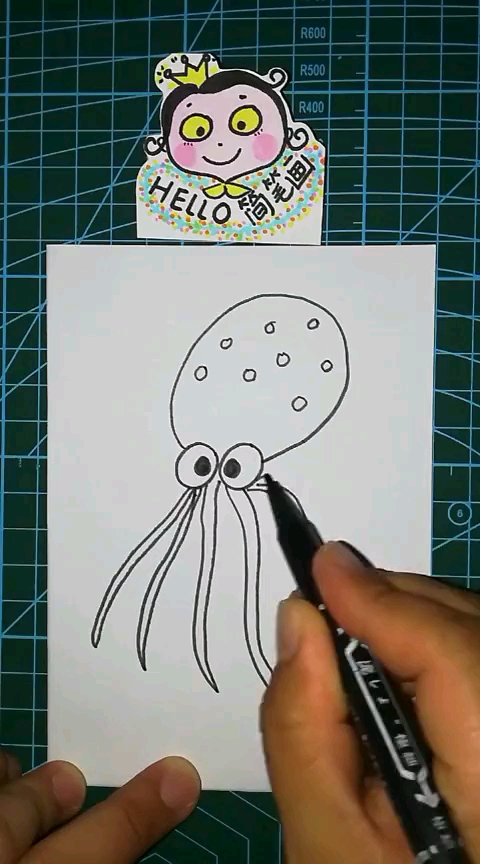 八爪鱼来一个～简笔画