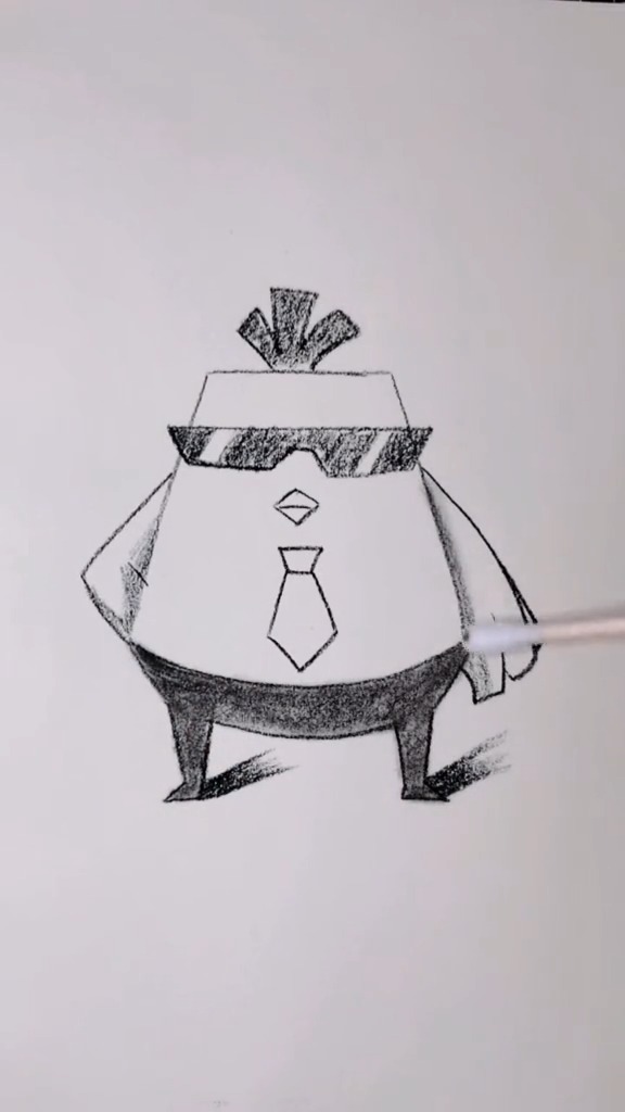 教你画一个鸡大宝,你学会了吗?