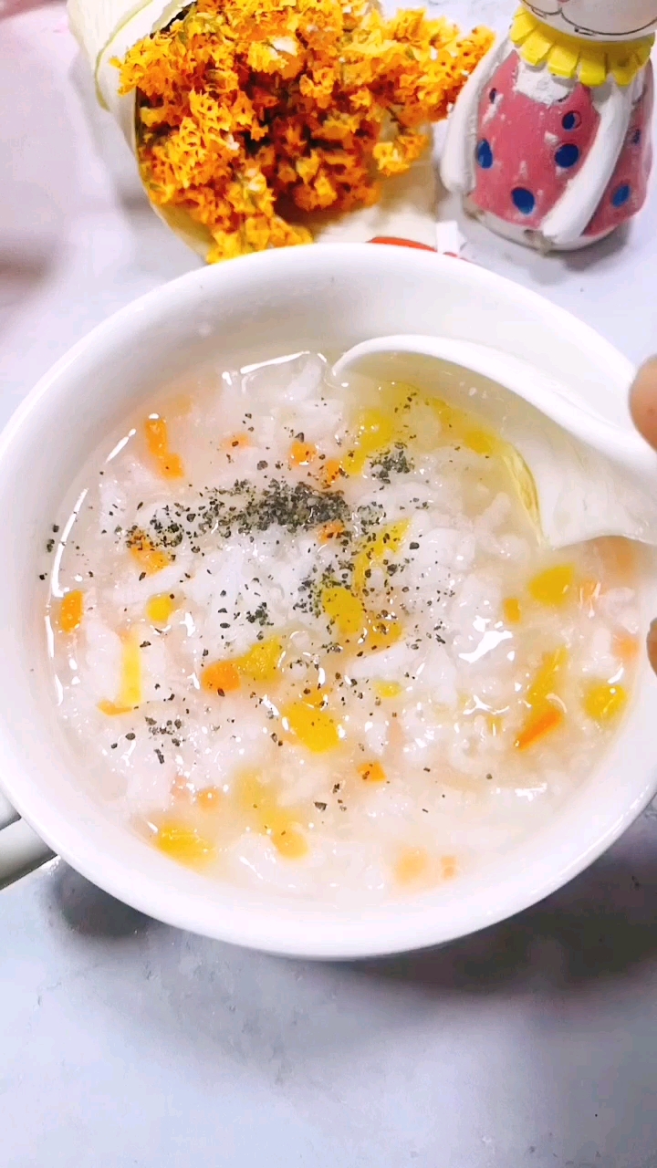#家有萌娃#彩色大米粥,三药可以健脾,南瓜补锌,红薯补钙特别好,好吃有营养哦