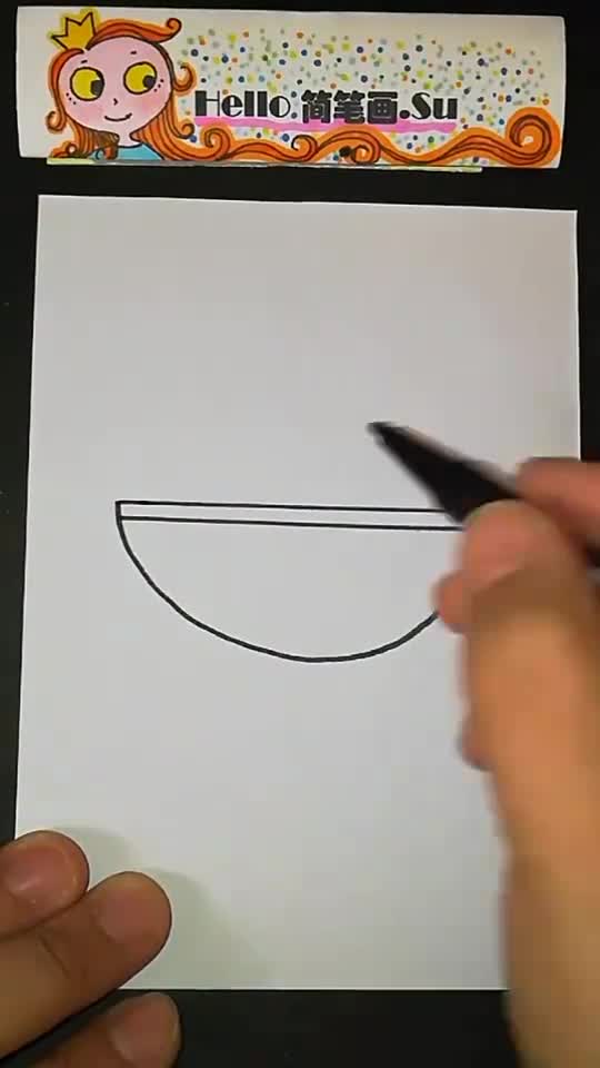 简笔画潜水艇1简笔画 画画