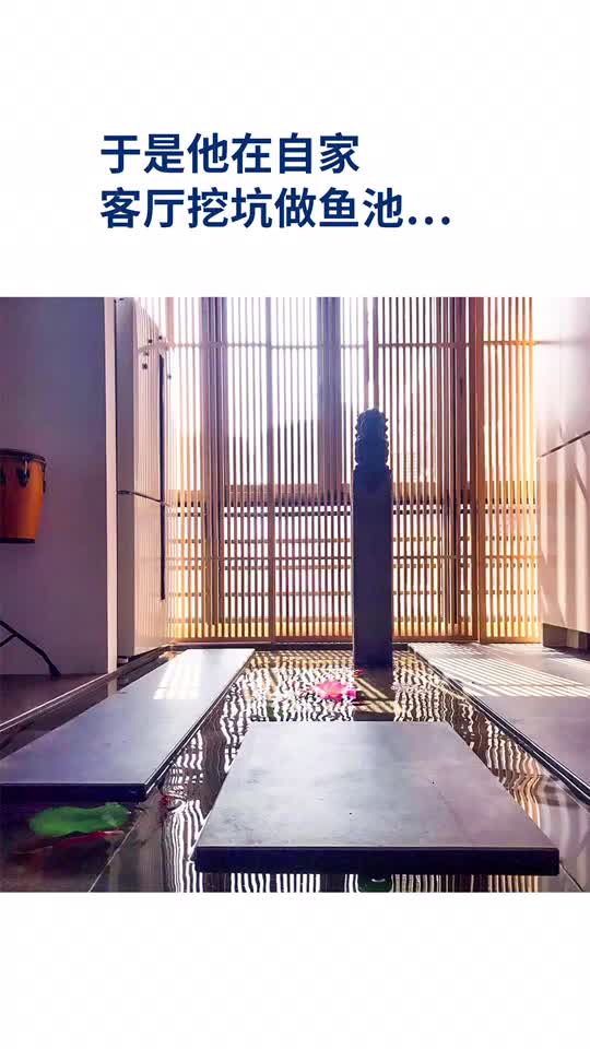 他花了3000元,在客厅凿个坑做鱼池,把家改造成室外庭院美照的幕后真相