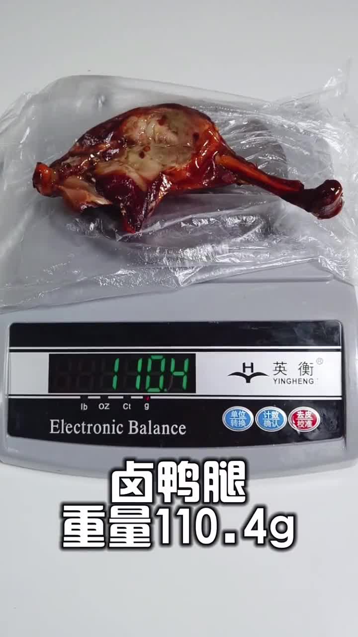 卤鸭腿营养实测来啦,明天要测什么啦