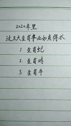#十二生肖#2020年里,这三大生肖事业如鱼得水!