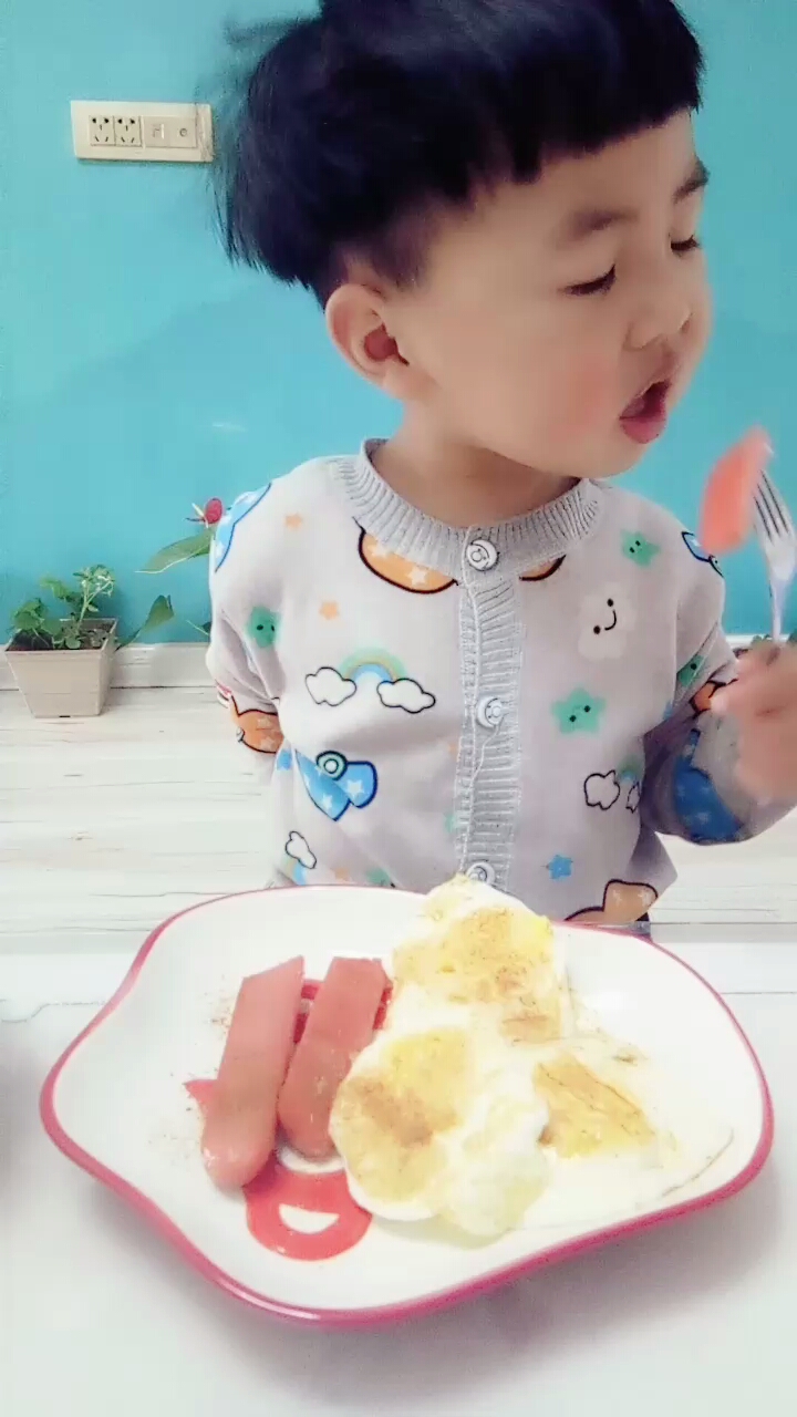 火腿加鸡蛋,考100分