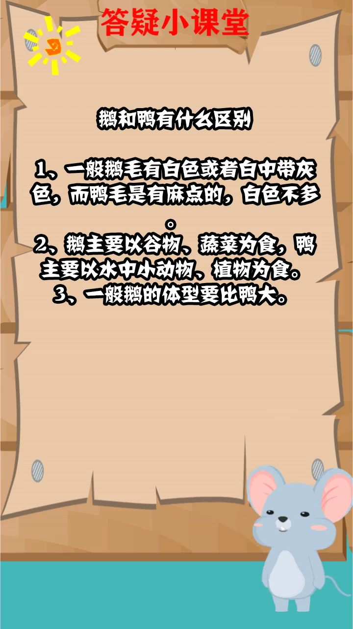  鹅和鸭有什么区别