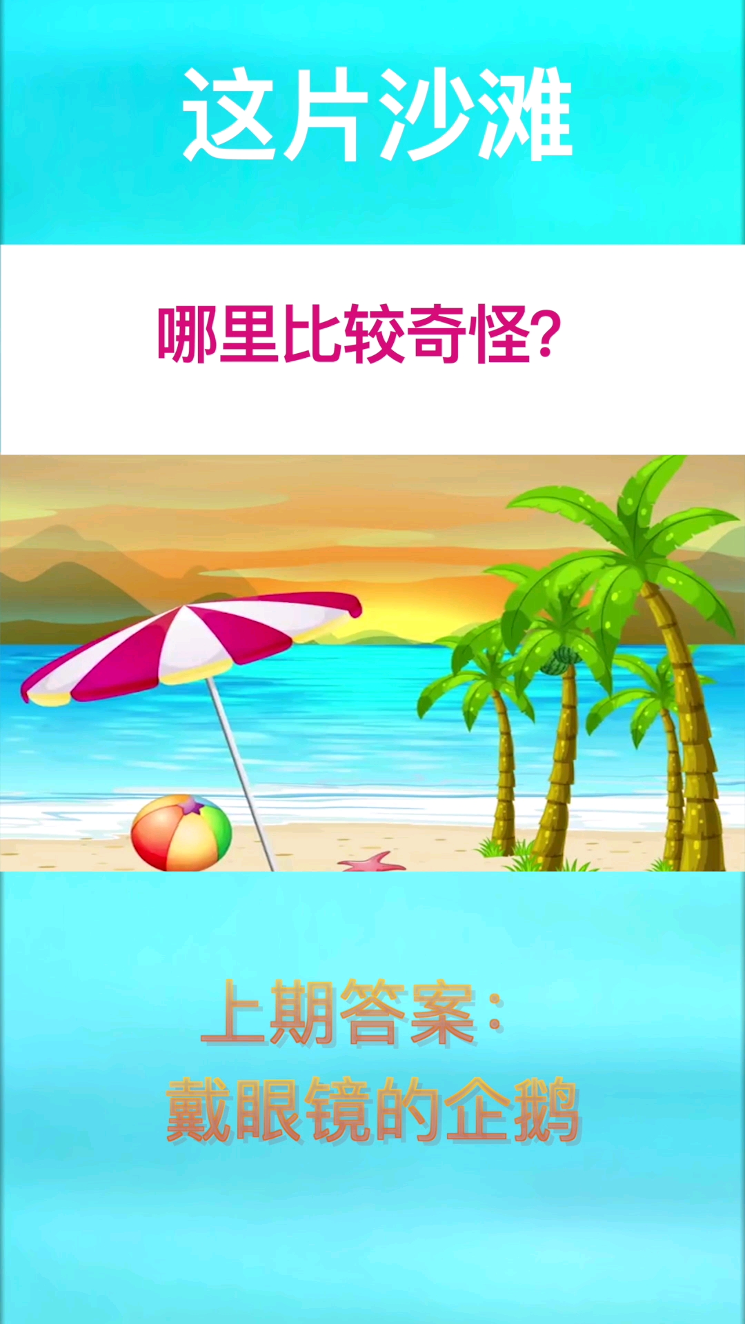 这片沙滩,哪里比较奇怪?
