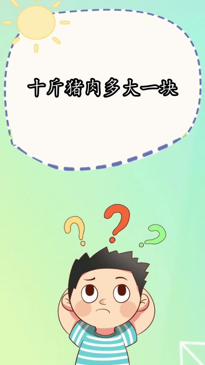 十斤猪肉多大一块,你知道了吗
